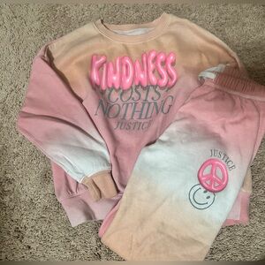 Justice Kids Ombre Pink and Peach Sweatshirt